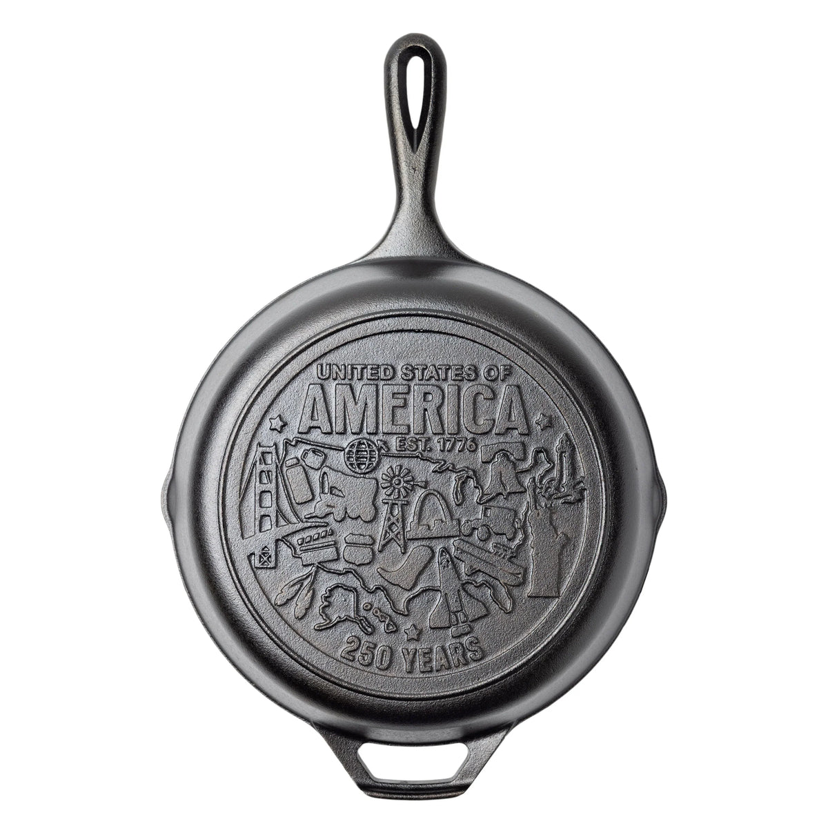 Lodge 10.25 Inch Seasoned Cast Iron Skillet, USA Icons