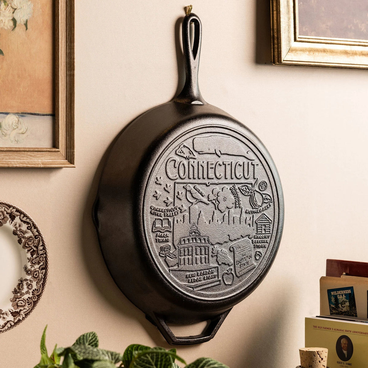 American Road Trip: 12 Inch Seasoned Cast Iron Skillet, Connecticut