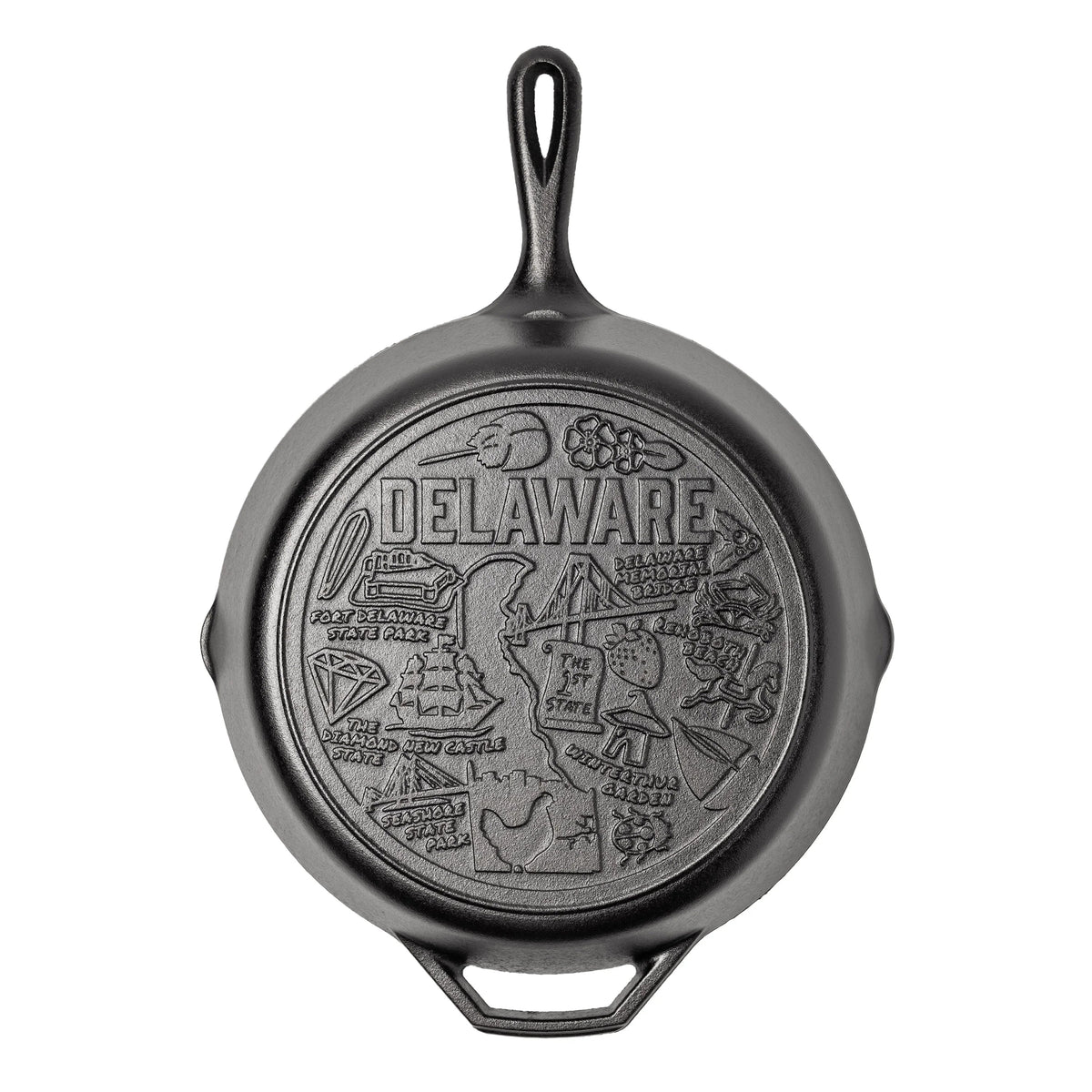 American Road Trip: 12 Inch Seasoned Cast Iron Skillet, Delaware